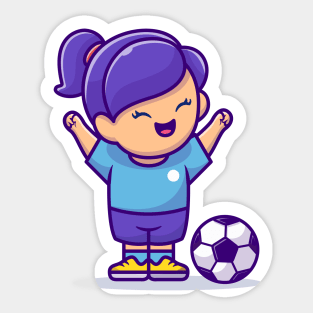 Soccer Girl Sticker